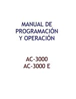 AC-3000 and AC-3000E quick operation and programming SPANISH